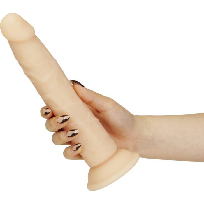 Фалоімітатор Naked Addiction — 9″ Silicone Dual Density Bendable Dildo Vanilla, віброкуля в подаруно