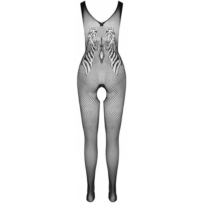 Бодістокінг з крилами Passion BS098 One Size, red, середня сітка, відкритий доступ