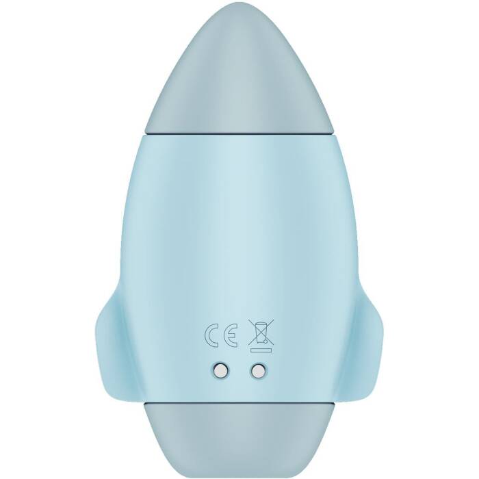 Вакуумний стимулятор з вібрацією Satisfyer Mission Control Blue, 2 незалежні мотори