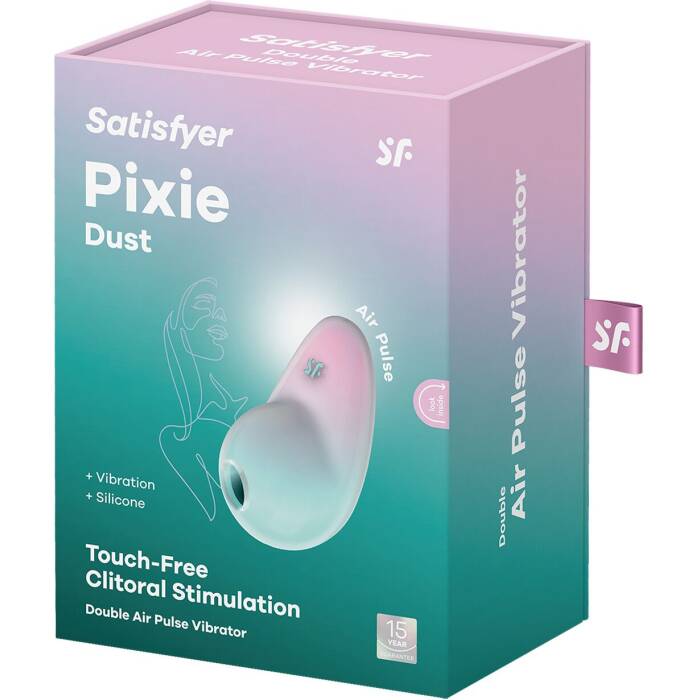 Вакуумний стимулятор з вібрацією Satisfyer Pixie Dust Mint/Pink