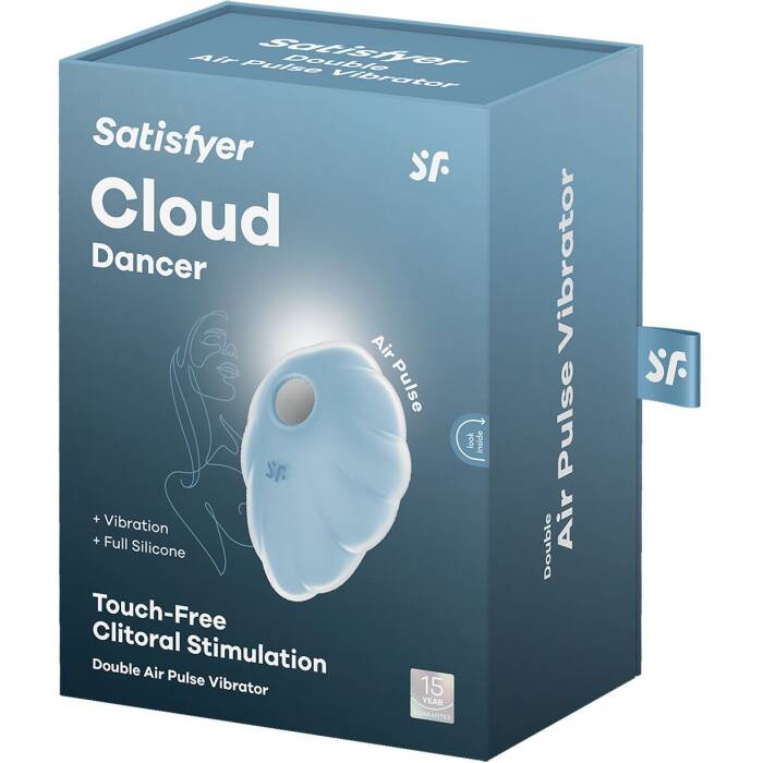 Вакуумний стимулятор з вібрацією Satisfyer Cloud Dancer Blue