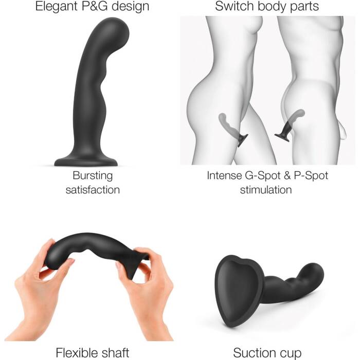 Насадка для страпона Strap-On-Me Dildo Plug P&G Black S