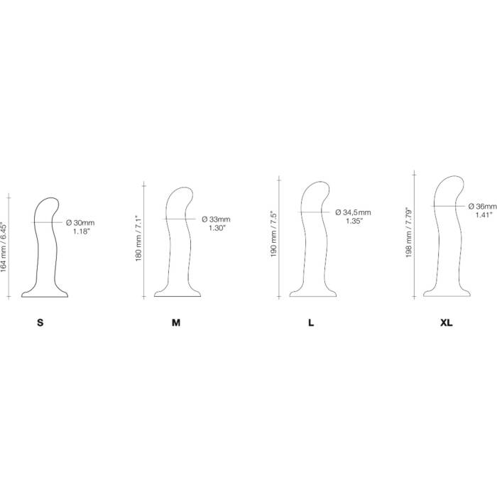 Насадка для страпона Strap-On-Me P&G-Spot Dildo, силикон, размер XL