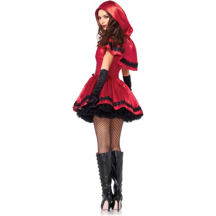 Еротичний костюм Червоної шапочки Leg Avenue Gothic Red Riding Hood S, сукня, накидка