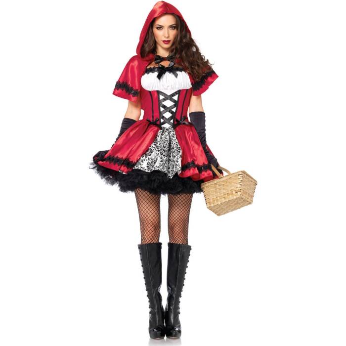 Еротичний костюм Червоної шапочки Leg Avenue Gothic Red Riding Hood XL, сукня, накидка