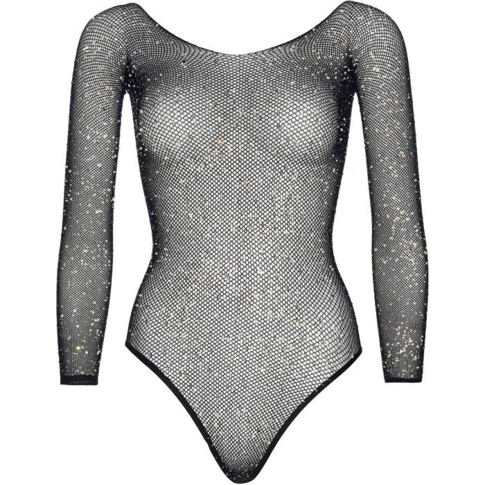 Сітчасте боді зі стразами Leg Avenue Crystalized fishnet bodysuit Black One Size