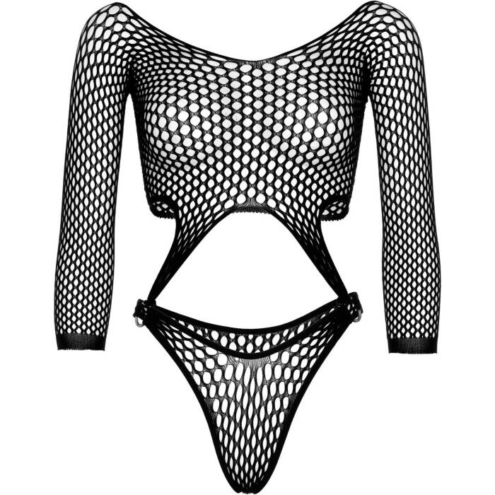 Еротичне боді Leg Avenue Top bodysuit with thong back Black