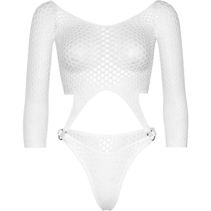 Еротичне боді Leg Avenue Top bodysuit with thong back White