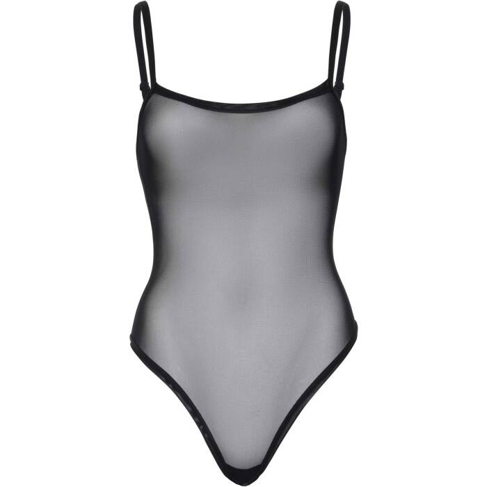 Еротичне боді Leg Avenue Cami bodysuit with thong Black S/M, на бретелях