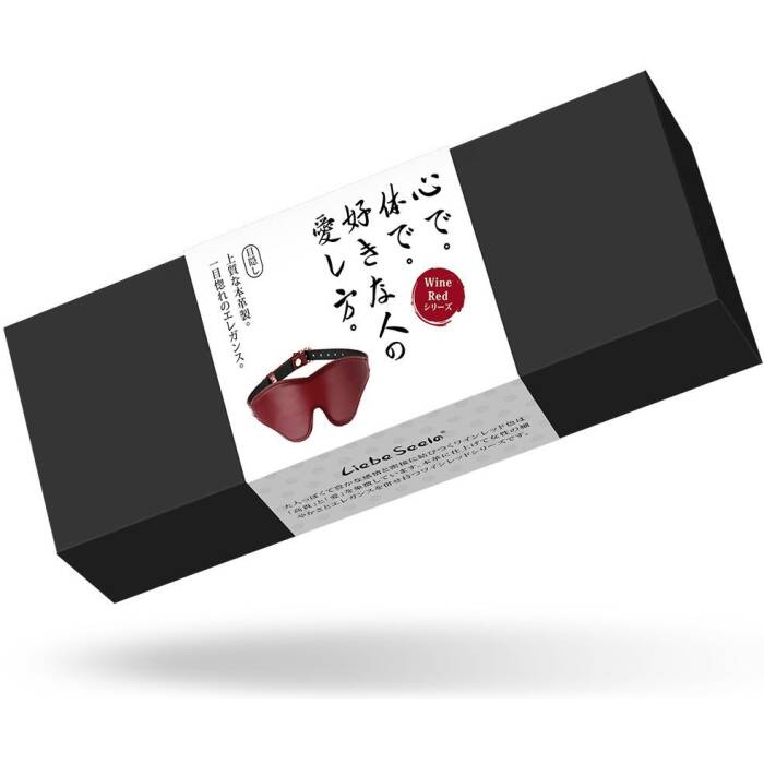 Шкіряна маска на очі Liebe Seele Wine Red Blindfold