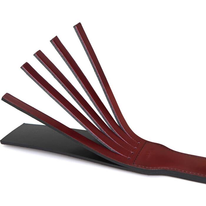 Двосторонній паддл Liebe Seele Wine Red Spanking Paddle, натуральна шкіра