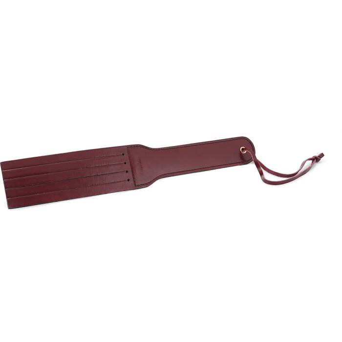 Двосторонній паддл Liebe Seele Wine Red Spanking Paddle, натуральна шкіра