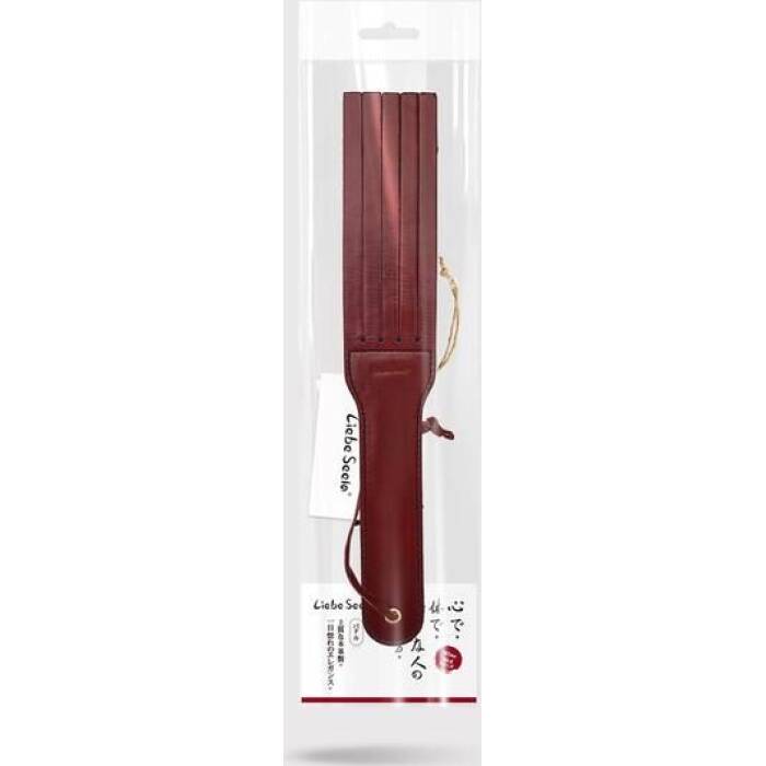 Двосторонній паддл Liebe Seele Wine Red Spanking Paddle, натуральна шкіра