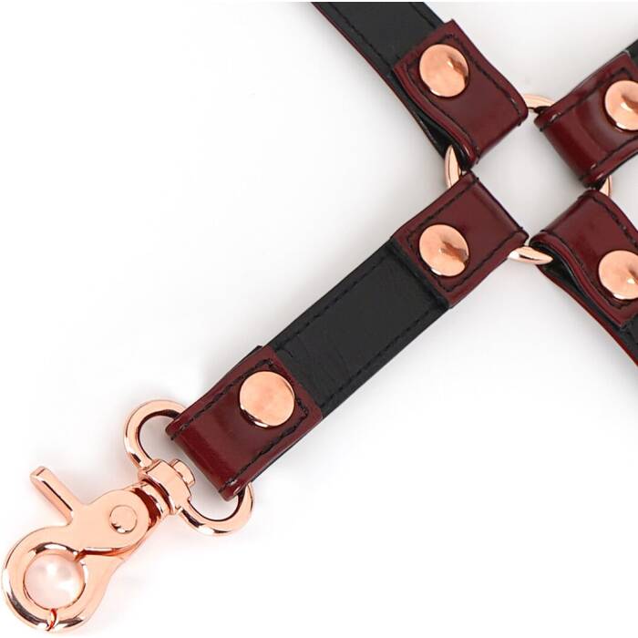 Шкіряна хрестовина Liebe Seele Wine Red Hogtie