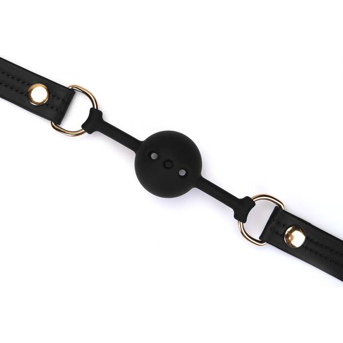 Кляп Liebe Seele Black Organosilicon Ball Gag