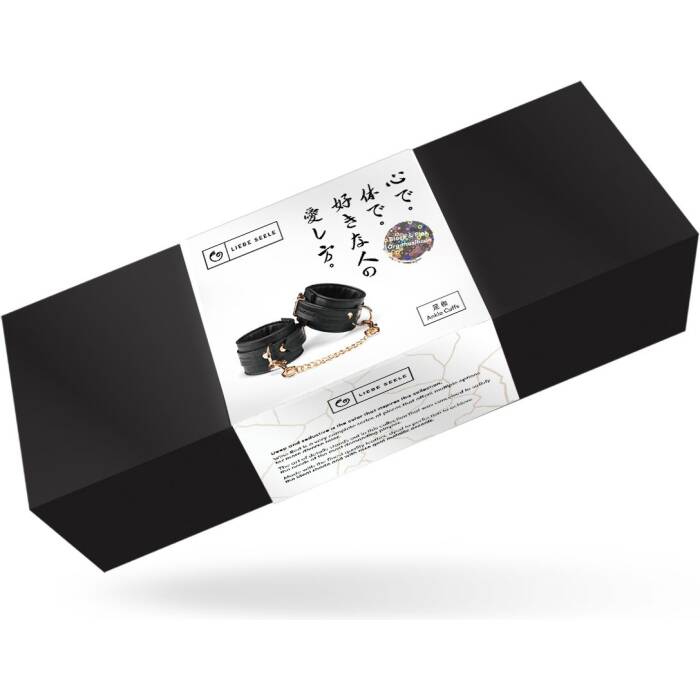 Поножі Liebe Seele Black Organosilicon Anklecuffs, екошкіра