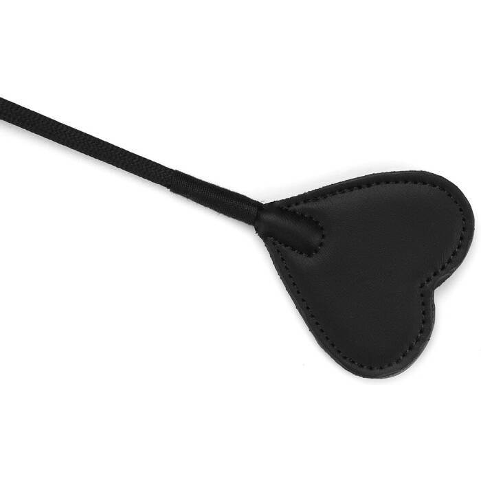 Шльопалка-сердечко Liebe Seele Black Organosilicon Riding Crop, екошкіра