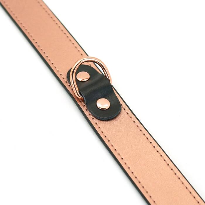 Нашийник із затискачами для сосків Liebe Seele Rose Gold Memory Collar with Nipple Clamps, шкіра