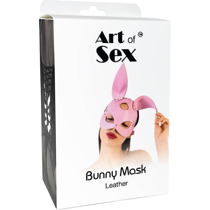 Шкіряна маска Зайчика Art of Sex - Bunny mask, колір Чорний