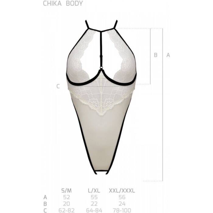 Боді з доступом Passion CHIKA BODY L/XL, cream