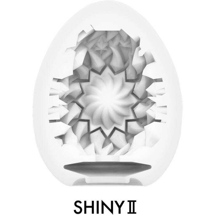 Мастурбатор-яйце Tenga Egg Shiny II, щільний TPE, пробник лубриканту 5 мл