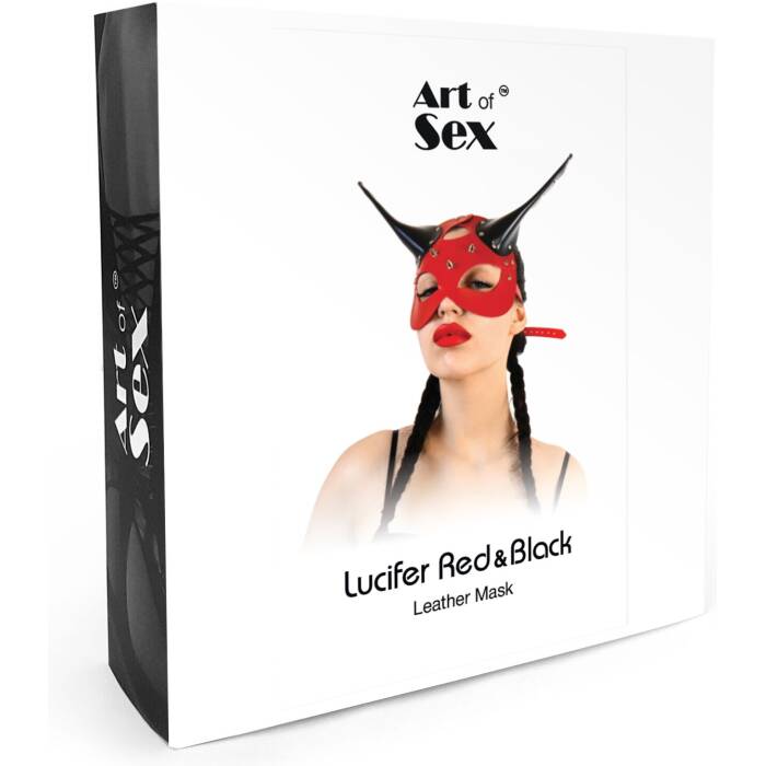 Шкіряна маска Art of Sex - Lucifer Red&Black