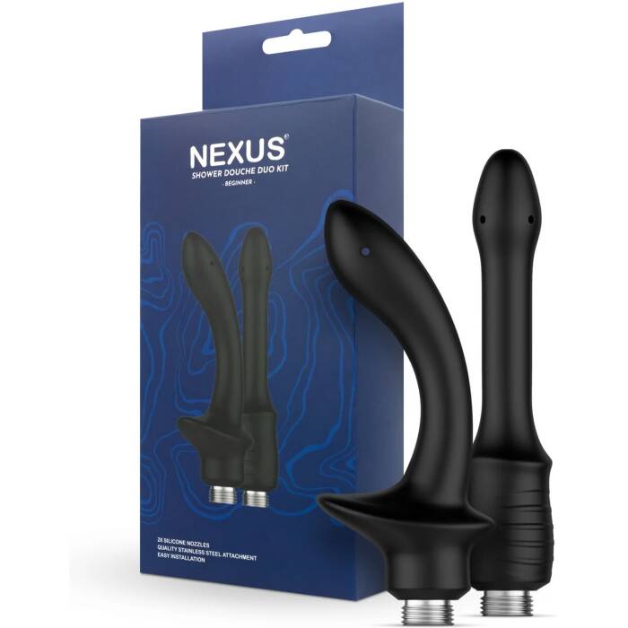 Набір анальних насадок для душу Nexus Beginner Shower Douche Duo Kit – Black, 2 шт.