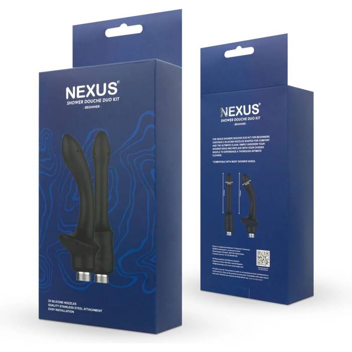 Набір анальних насадок для душу Nexus Beginner Shower Douche Duo Kit – Black, 2 шт.