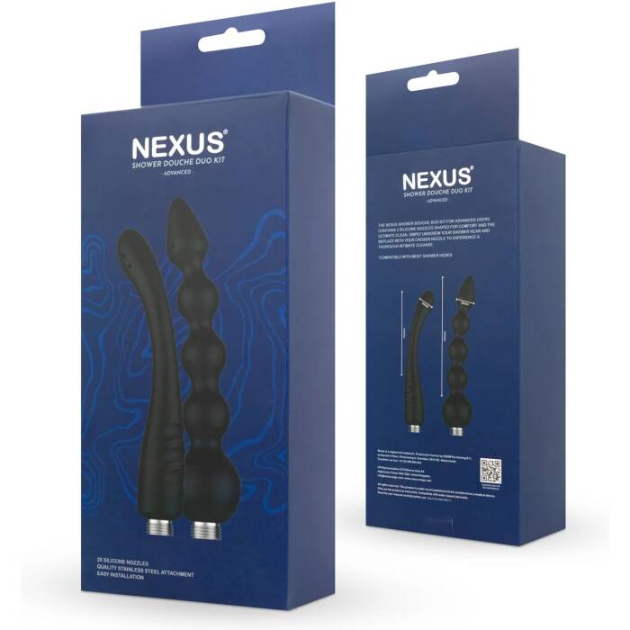 Набір анальних насадок для душу Nexus Advanced Shower Douche Duo Kit – Black, 2 шт