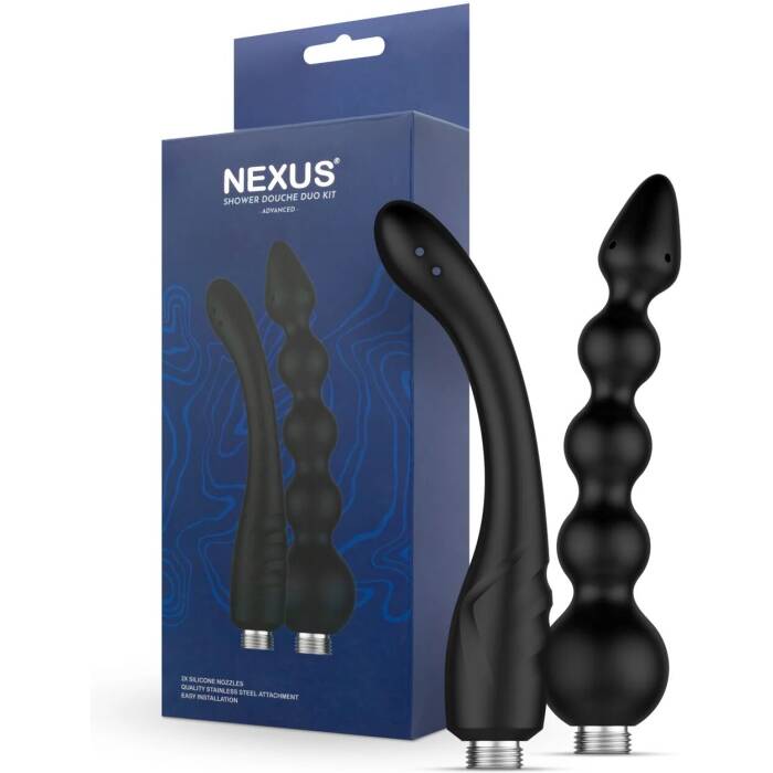 Набір анальних насадок для душу Nexus Advanced Shower Douche Duo Kit – Black, 2 шт