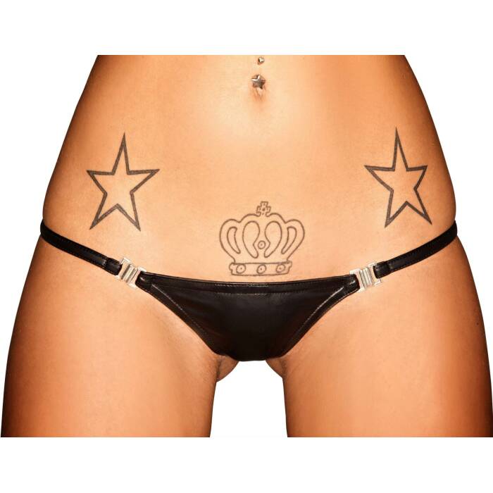 русики з мокрим ефектом Noir Handmade P005 Panties XL, відкриваються збоку