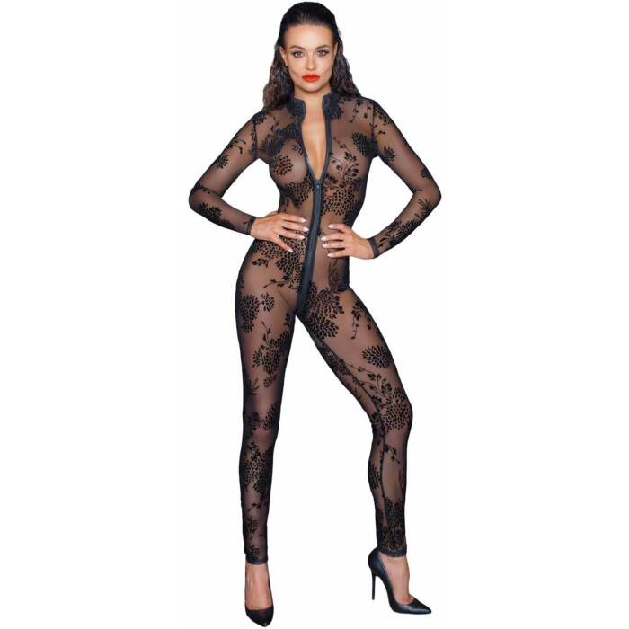 Бодістокінг Noir Handmade F237 Long tulle overall - XXL