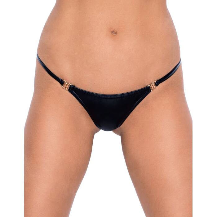Трусики Noir Handmade P008 Powerwetlook panty with gold clasp - XXL