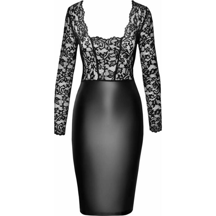 Сукня Noir Handmade F295 Euphoria lace and wetlook midi dress - XXL