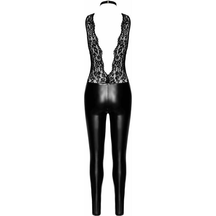 Комбінезон Noir Handmade F298 Libido Deep-V catsuit with collar and pearl chain - S