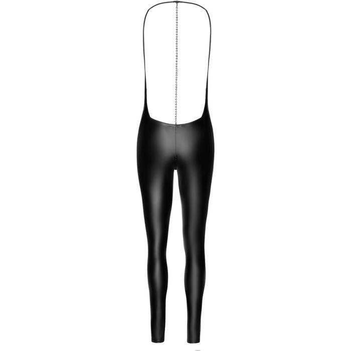 Комбінезон Noir Handmade F306 Mirage catsuit with jewelry rhinestone chain adorning the back - S