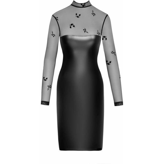 Сукня Noir Handmade F310 Sublime wetlook and flocked mesh midi dress - S