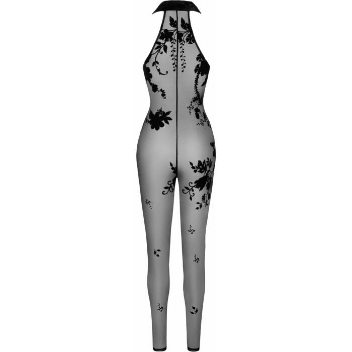 Бодістокінг Noir Handmade F315 Ego flocked mesh halter catsuit - S