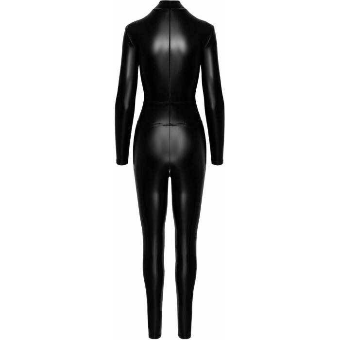 Комбінезон Noir Handmade F319 Caged wetlook catsuit with zippers and ring - S