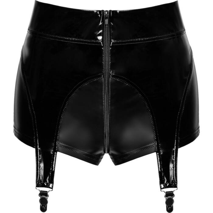 Шортики Noir Handmade F325 Glam suspender wetlook and vinyl shorts - S