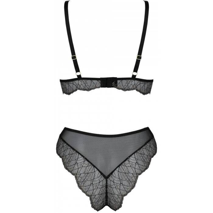 Комплект Passion AMBERLY SET black, L/XL, бралет і трусики бразиліана