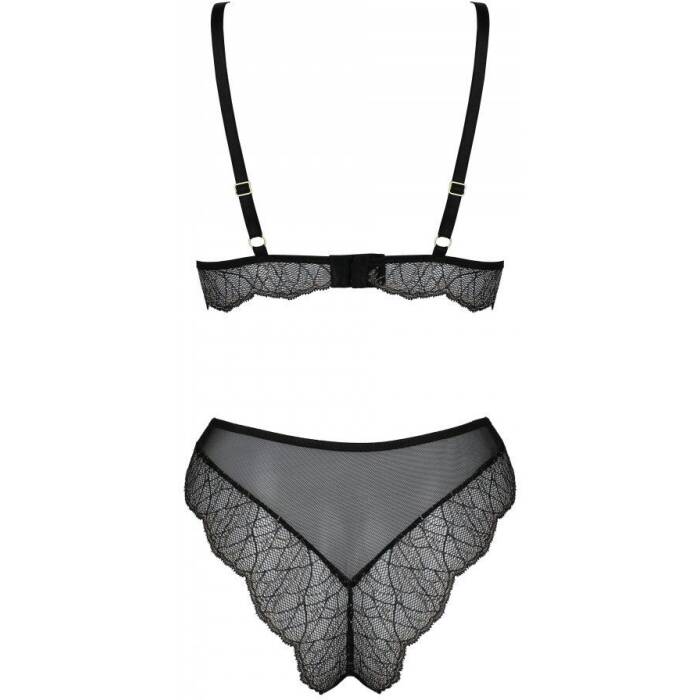 Комплект Passion AMBERLY SET black, XXL/XXXL, бралет і трусики бразиліана