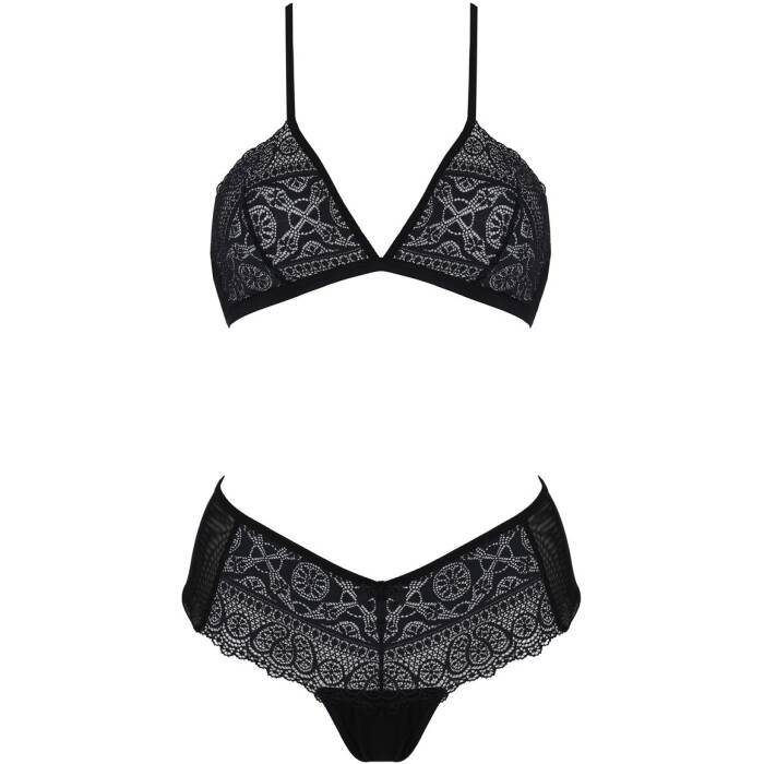 Комплект Passion KERRIA BIKINI black, L/XL, бралет і трусики-бікіні