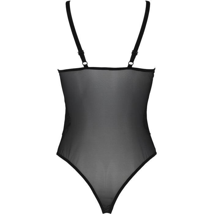 Боді Passion KERRIA BODY black, L/XL, з високими вирізами та верхом балконет