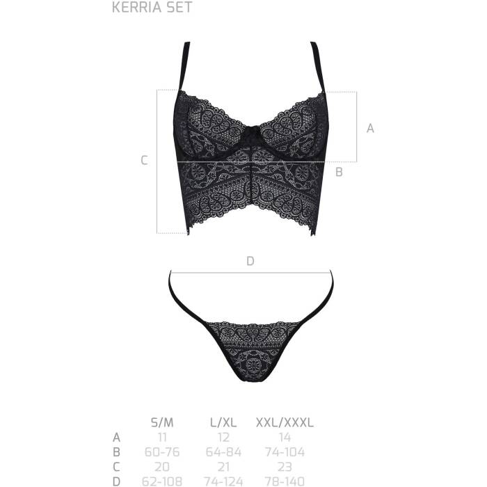 Комплект Passion KERRIA SET black S/M - ECO Passion