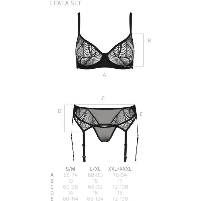 Комплект Passion LEAFA SET black S/M - ECO Passion