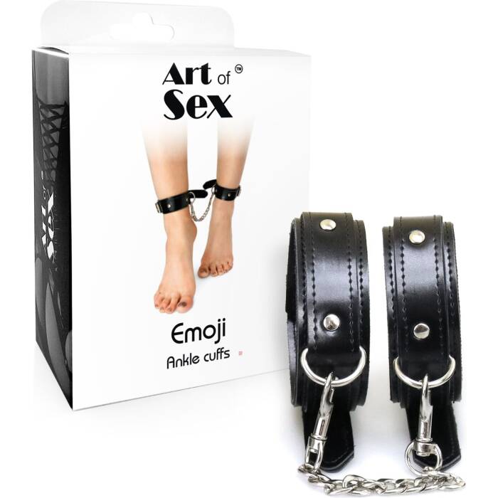 Поножі з екошкіри Art of Sex - Legcuffs Emoji