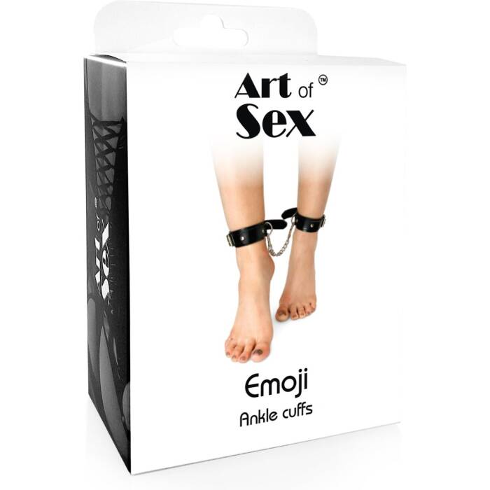 Поножі з екошкіри Art of Sex - Legcuffs Emoji