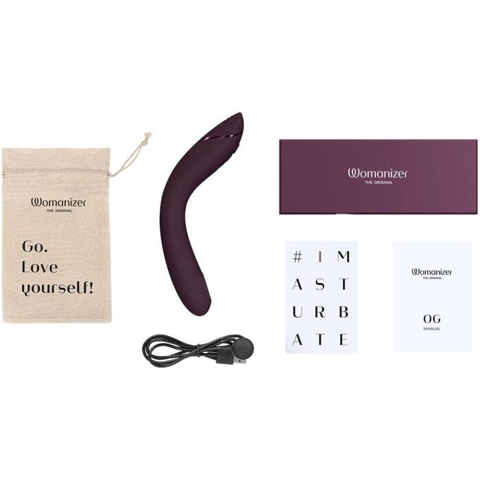 Вібратор для точки G з вакуумною стимуляцією Womanizer OG Aubergine