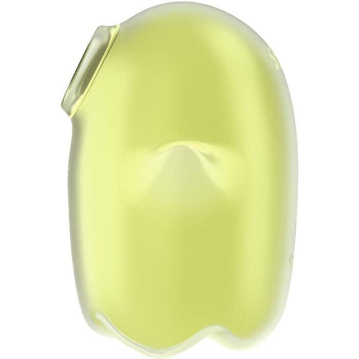 Вакуумний кліторальний стимулятор з вібрацією Satisfyer Glowing Ghost Yellow, світиться в темряві